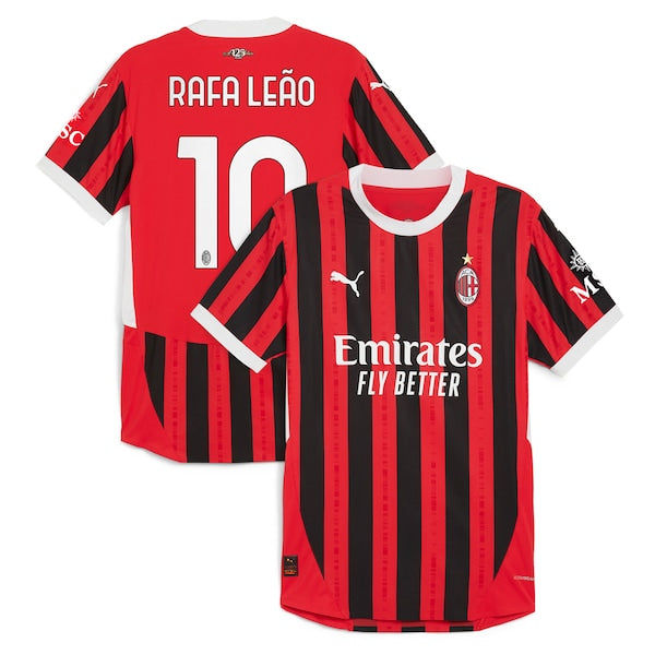 AC Milan Home Shirt 2024-25 with Rafa Leao 10 printing
