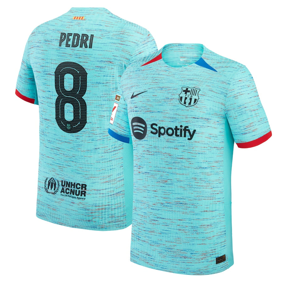 Pedri Barcelona 2023/24 Third Shirt - Aqua
