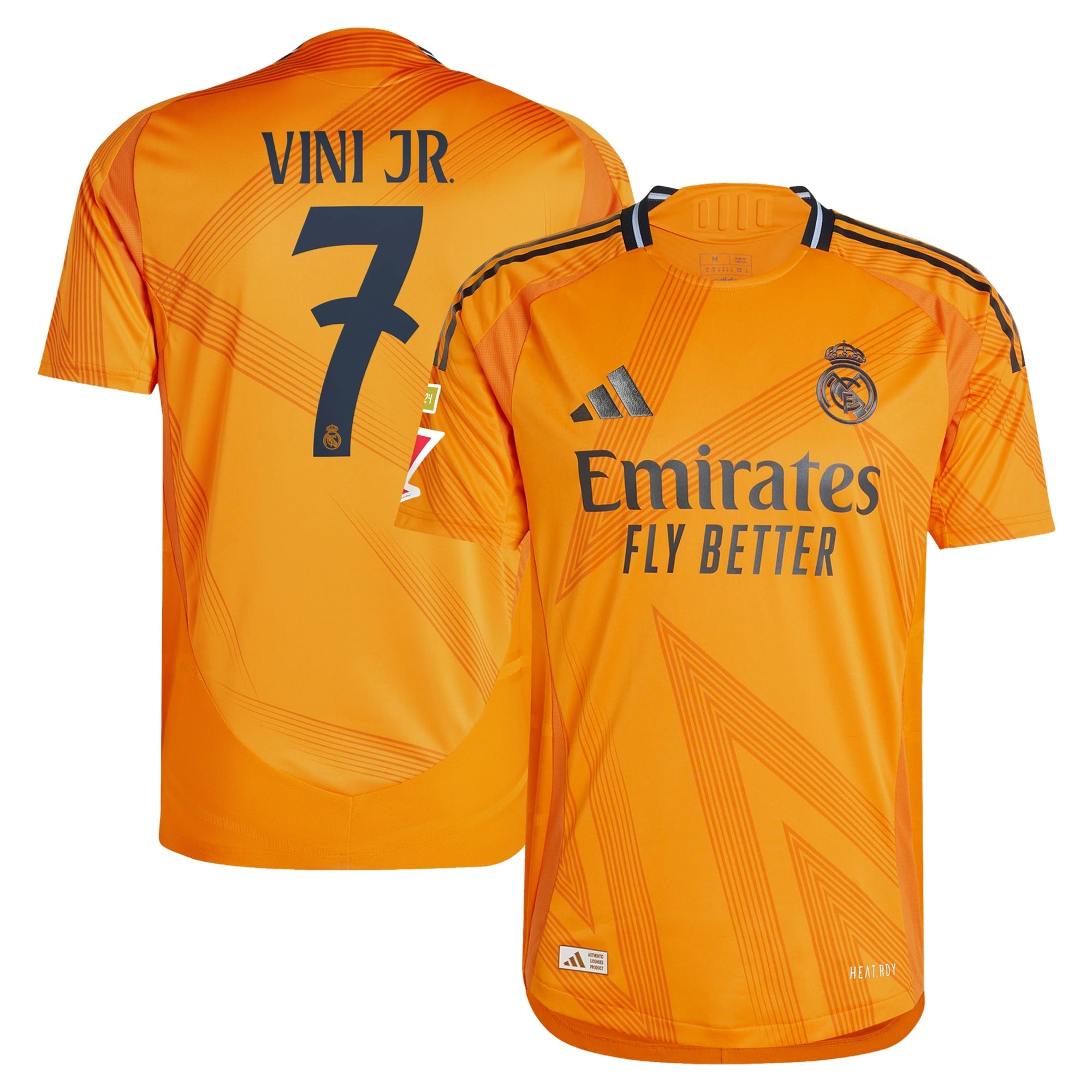Vini Jr. Real Madrid 2024/25 Away Shirt - Orange