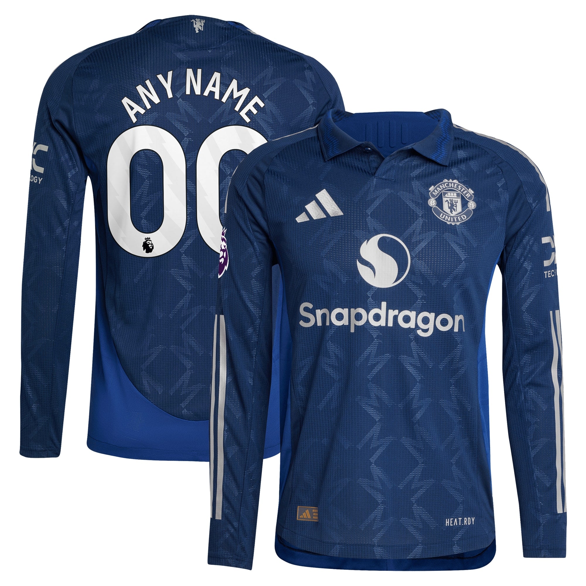 Manchester United 2024/25 Away Long Sleeve Custom Shirt - Navy
