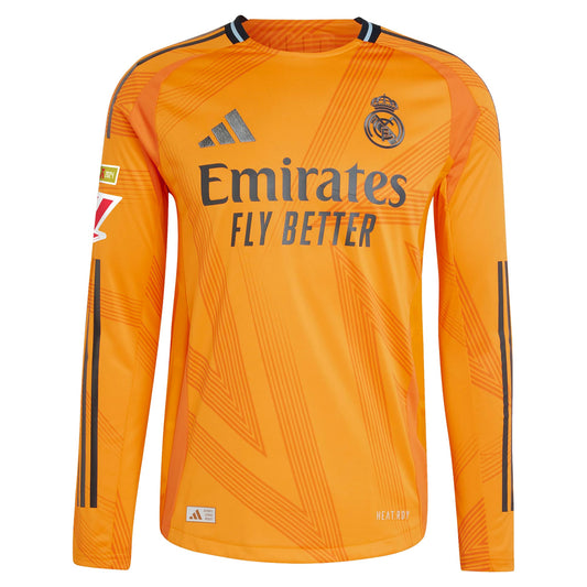 Real Madrid 2024/25 Away Long Sleeve Custom Shirt - Orange