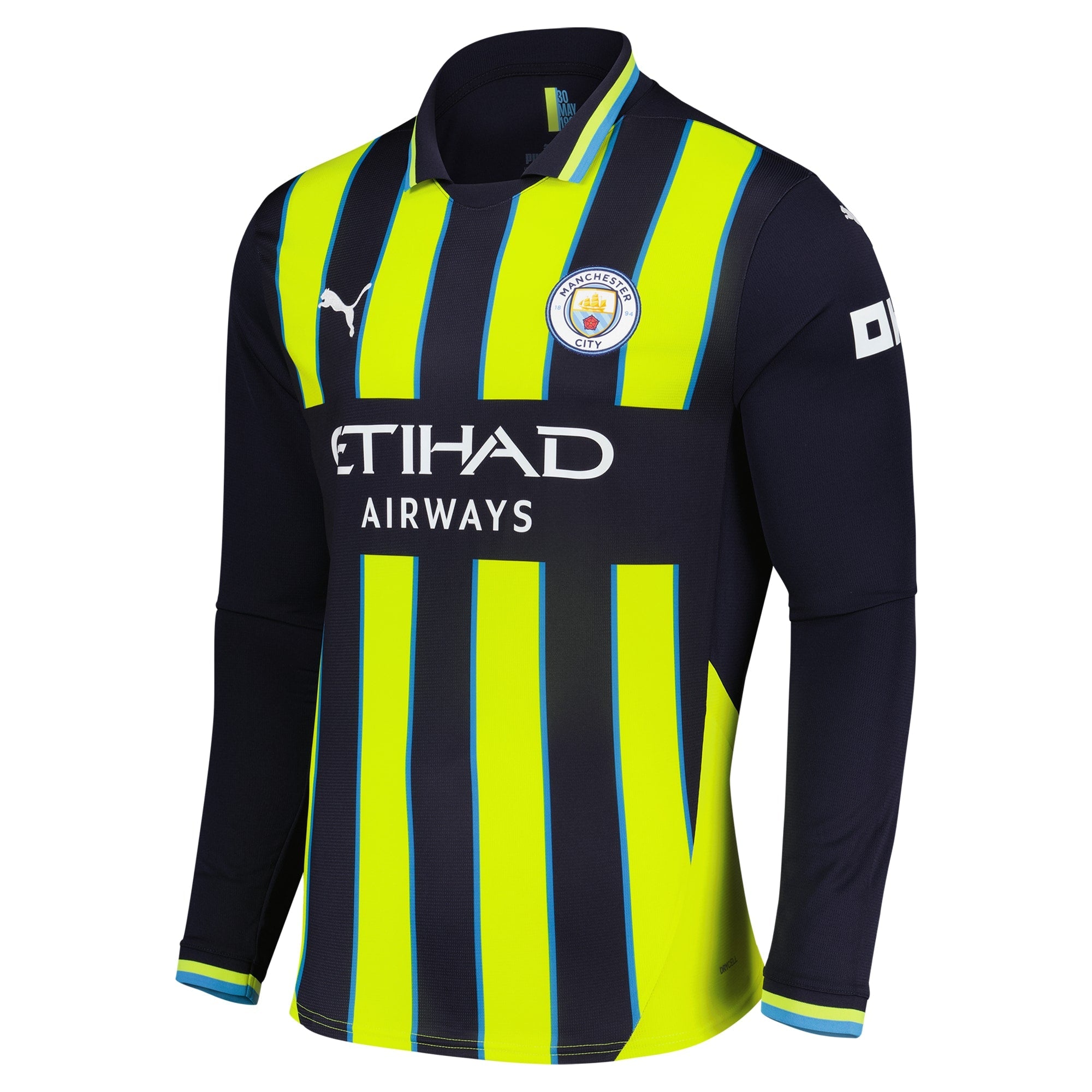 Erling Haaland Manchester City 2024/25 Away Long Sleeve Player Shirt - Navy