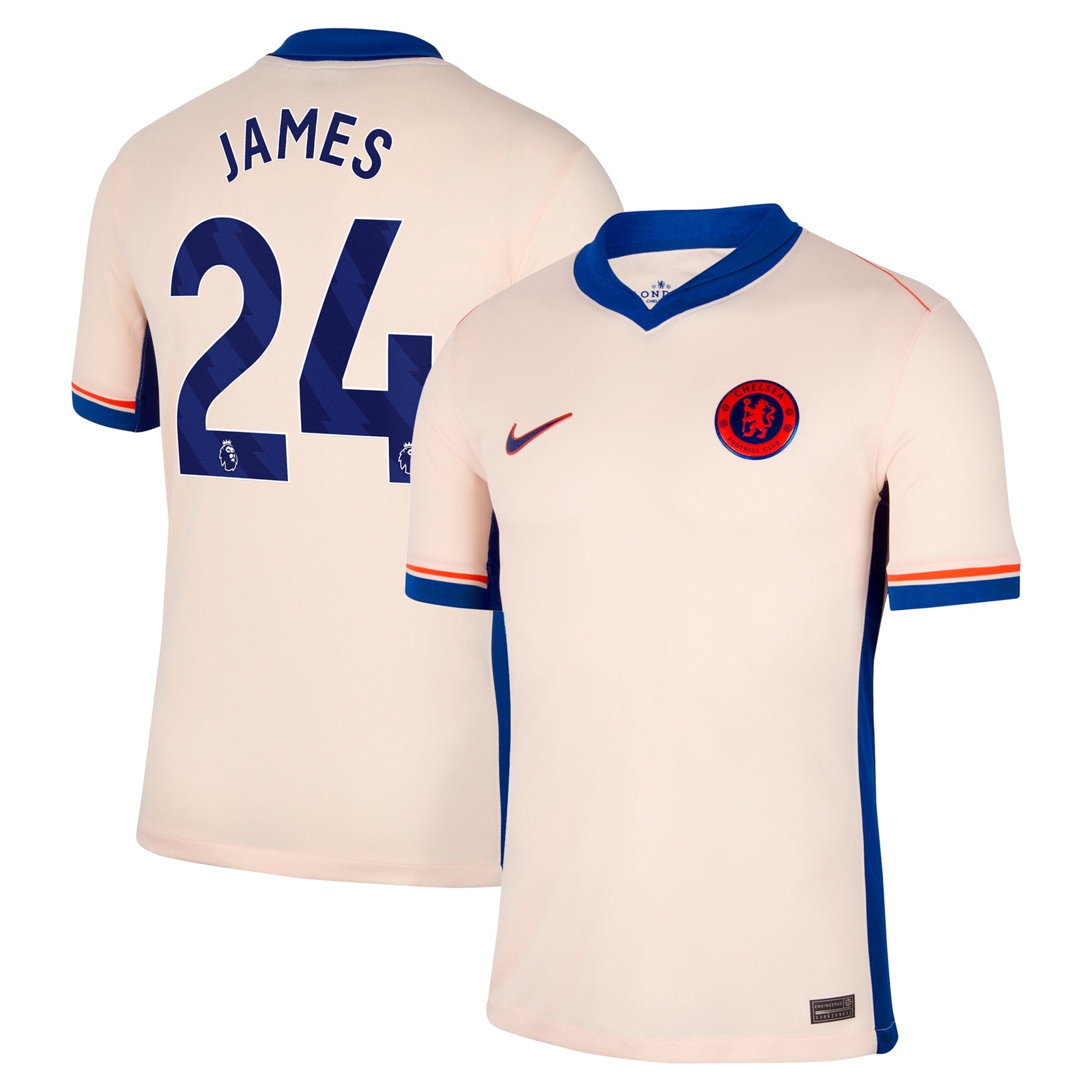 Reece James Chelsea 2024/25 Away Player Shirt - Orange