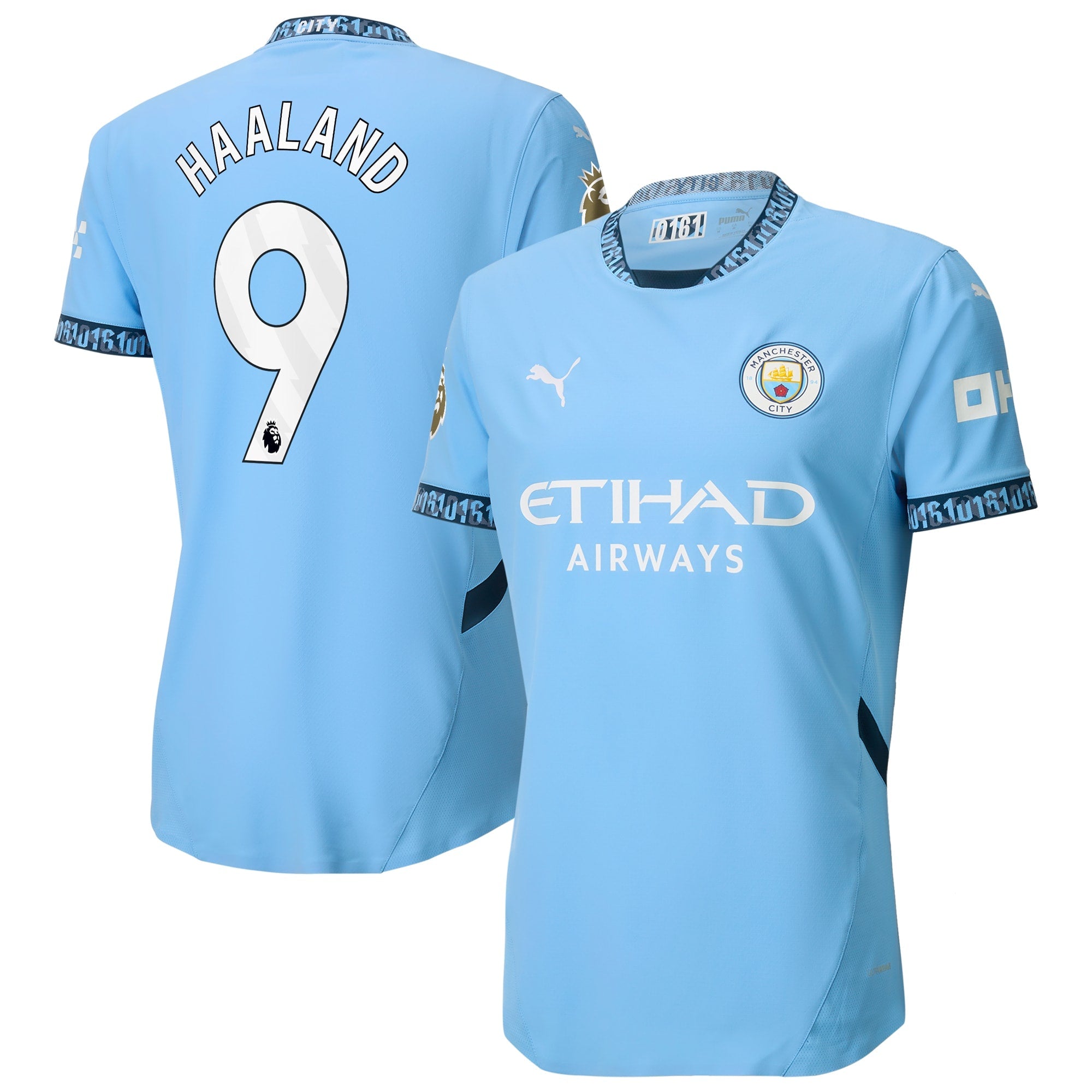 Erling Haaland Manchester City 2024/25 Home Player Shirt - Light Blue