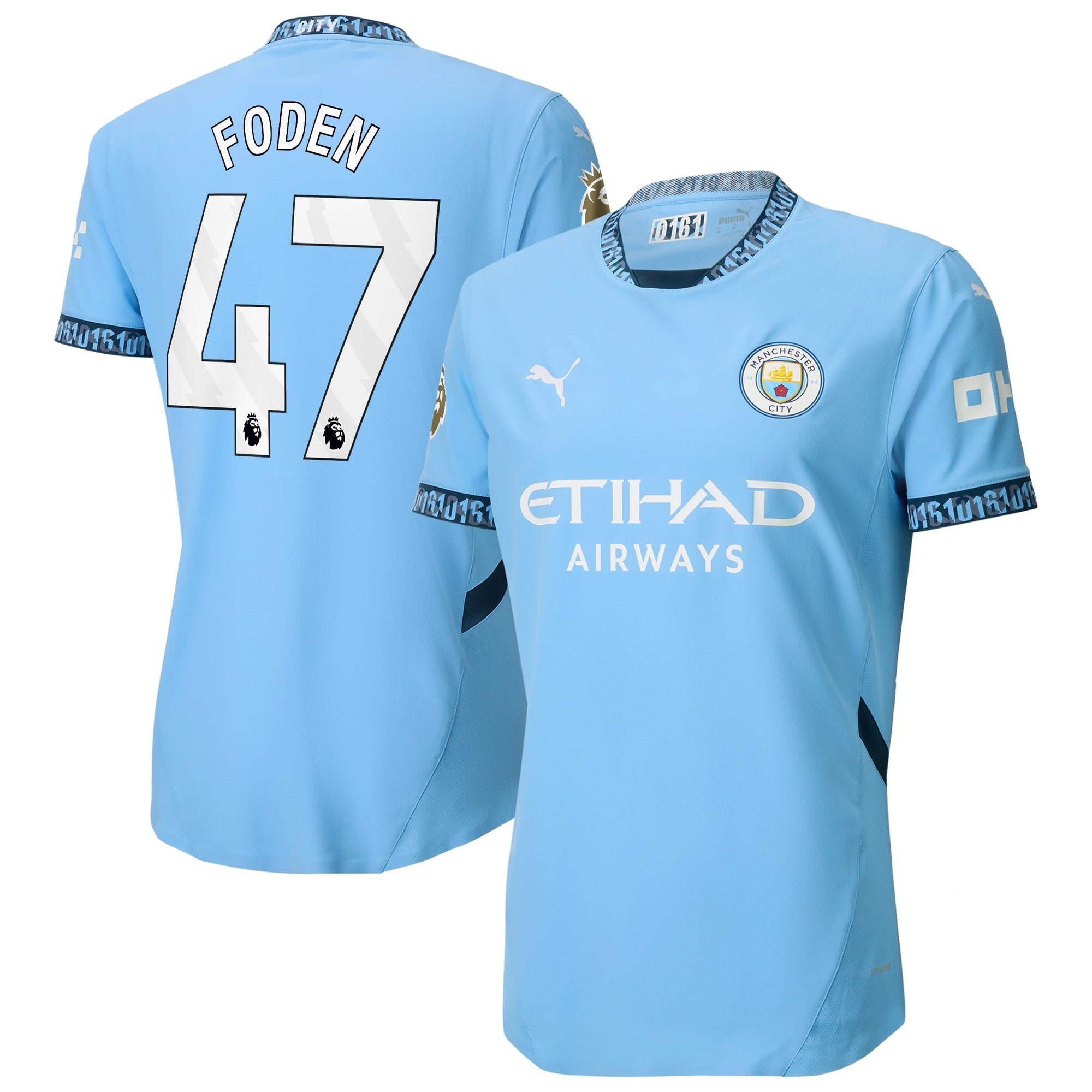 Phil Foden Manchester City 2024/25 Home Player Shirt - Light Blue