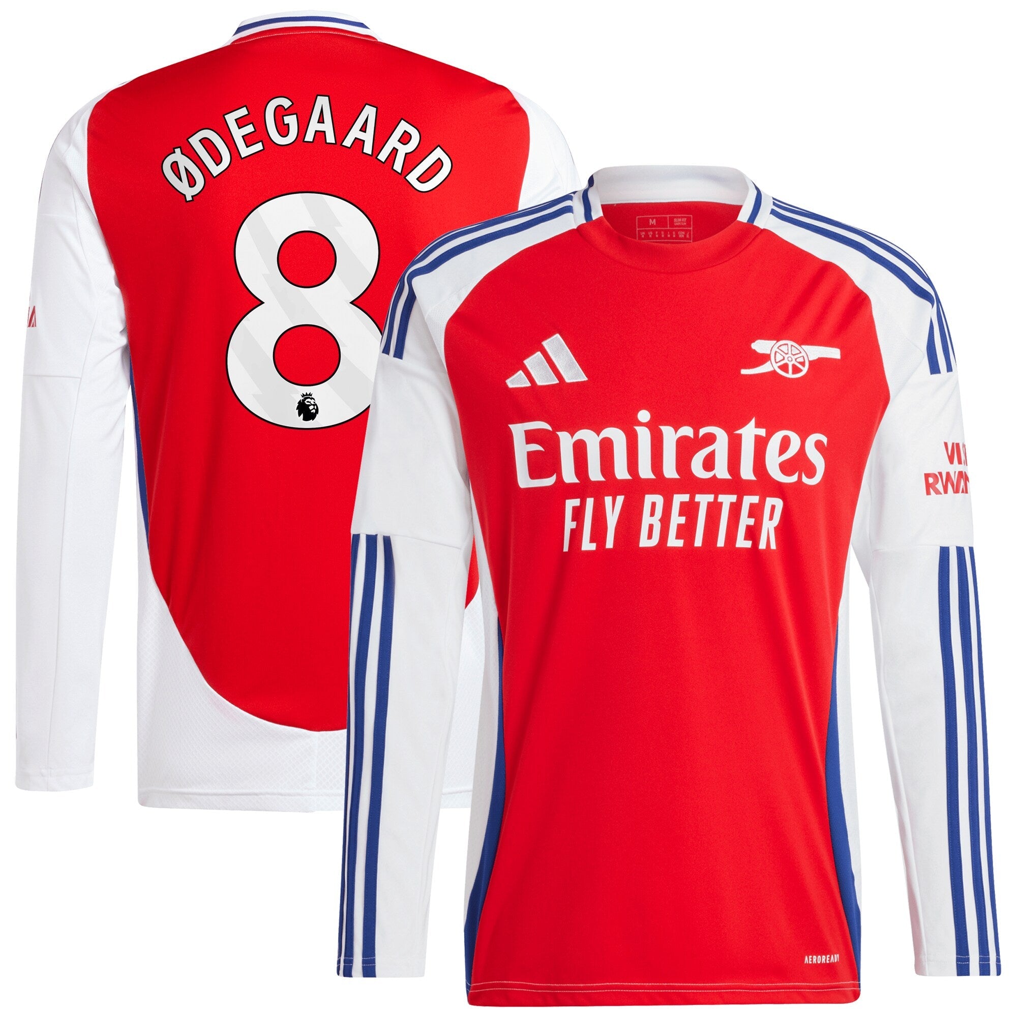 Martin Odegaard Arsenal 2024/25 Home Long Sleeve Player Shirt – Red
