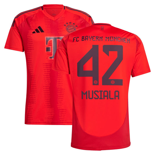 Jamal Musiala Bayern Munich 2024/25 Home Player Shirt - Red