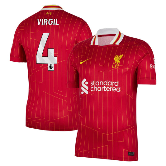 Virgil van Dijk Liverpool 2024/25 Home Player Shirt – Red