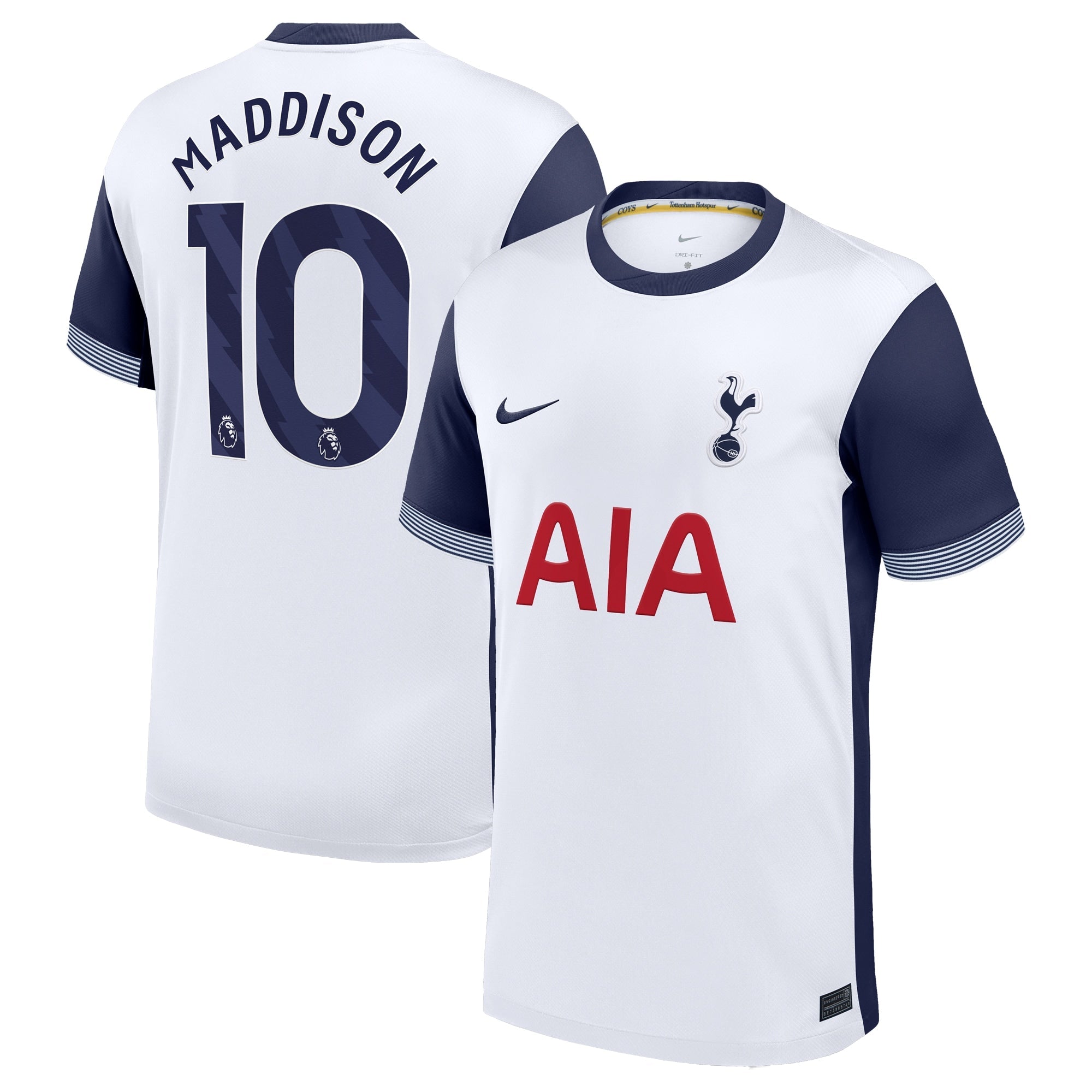 James Maddison Tottenham Hotspur 2024/25 Home Player Shirt - White