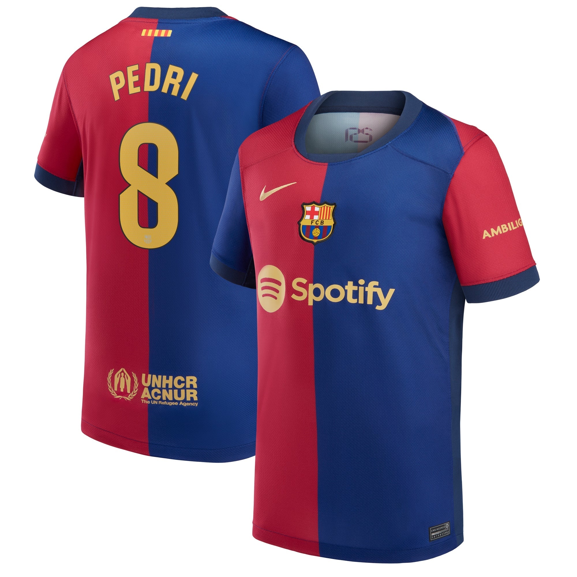 Pedri Barcelona 2024/25 Home Player Shirt - Royal