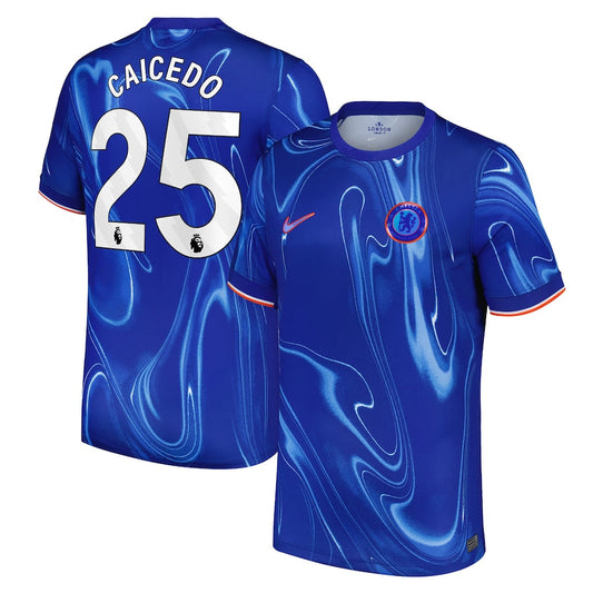 Moisés Caicedo Chelsea 2024/25 Home Player Shirt - Blue