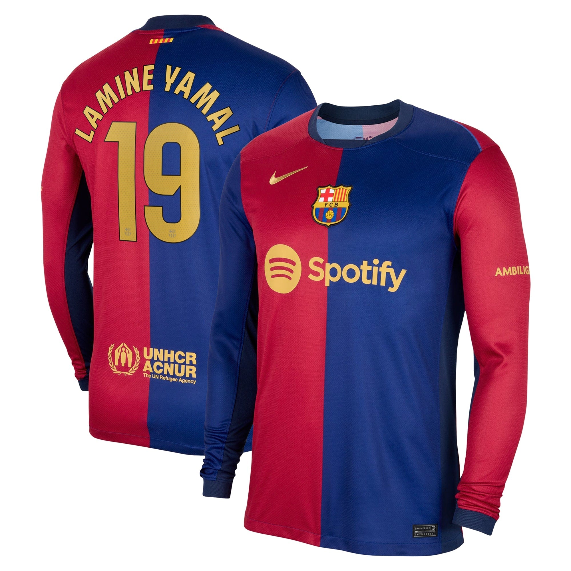 Lamine Yamal Barcelona 2024/25 Home Player Long Sleeve Shirt - Royal