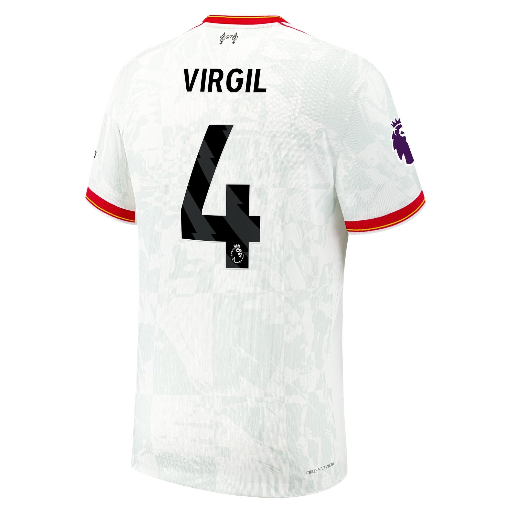 Virgil van Dijk Liverpool 2024/25 Third Shirt - White