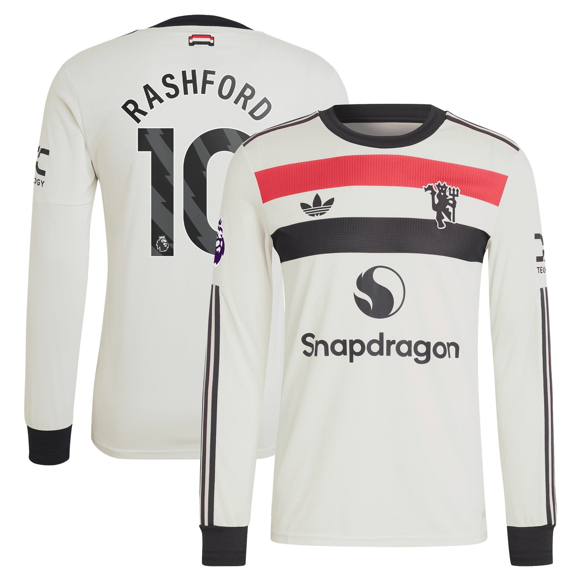 Marcus Rashford Manchester United Originals 2024/25 Third Long Sleeve Shirt - Cream