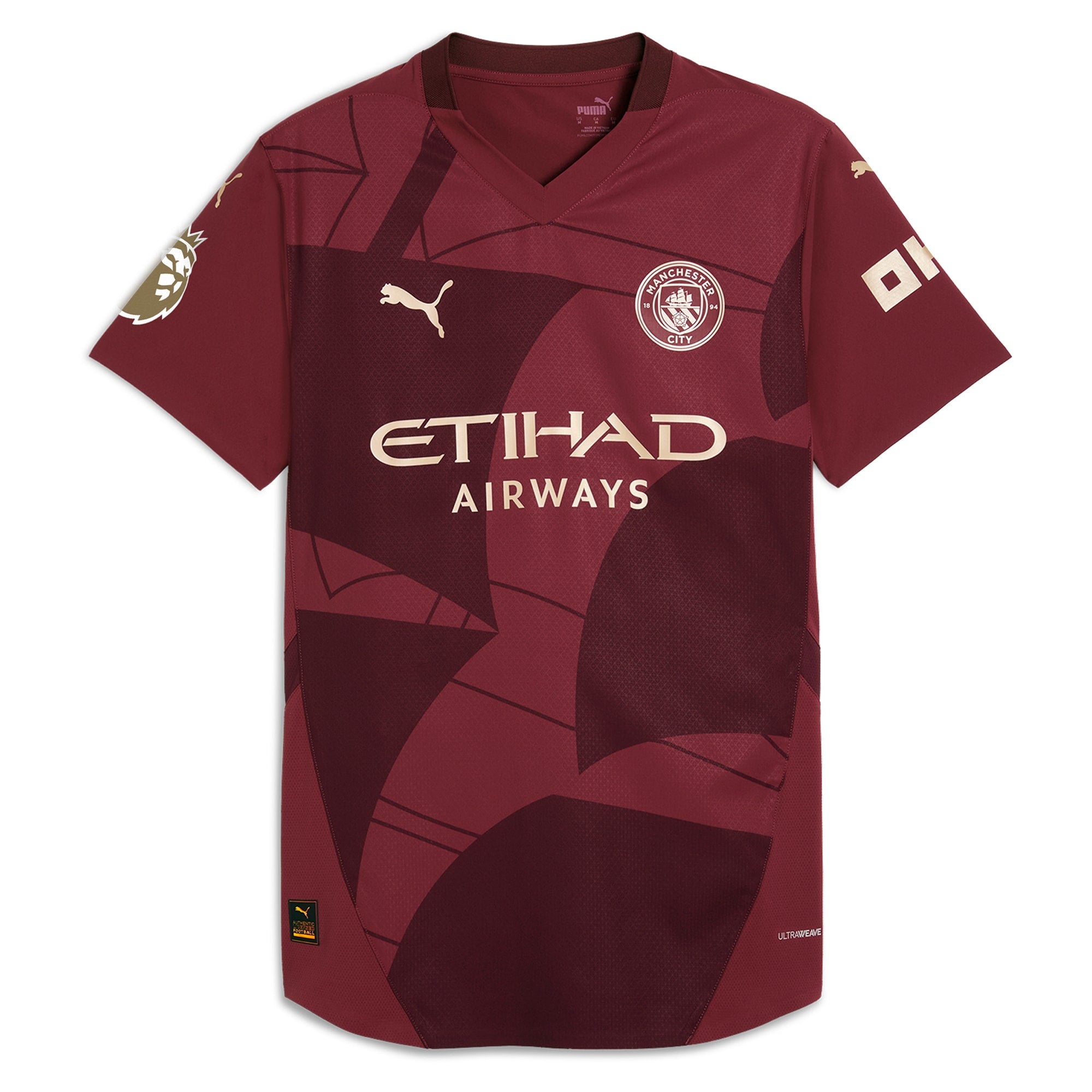 Kevin De Bruyne Manchester City 2024/25 Third Player Shirt - Burgundy
