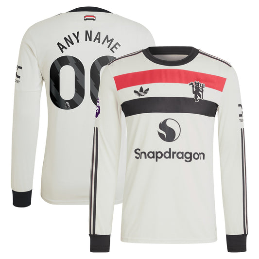 Manchester United Originals 2024/25 Third Custom Long Sleeve Shirt - Cream