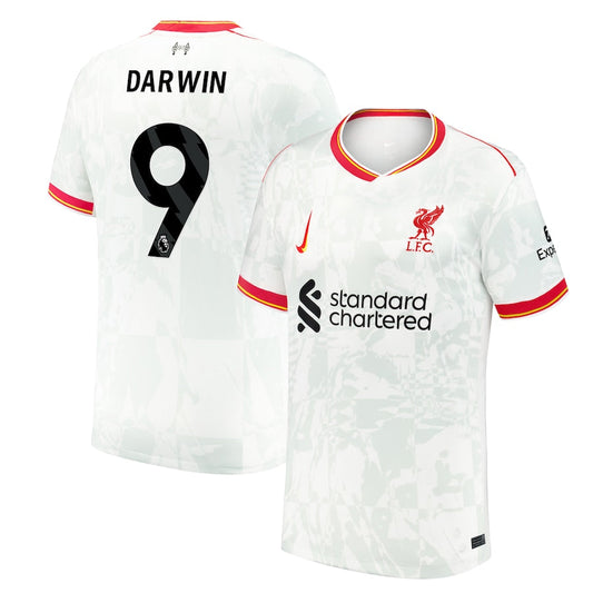 Darwin Núñez Liverpool 2024/25 Third Shirt - White