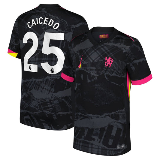 Moisés Caicedo Chelsea 2024/25 Third Player Shirt - Anthracite