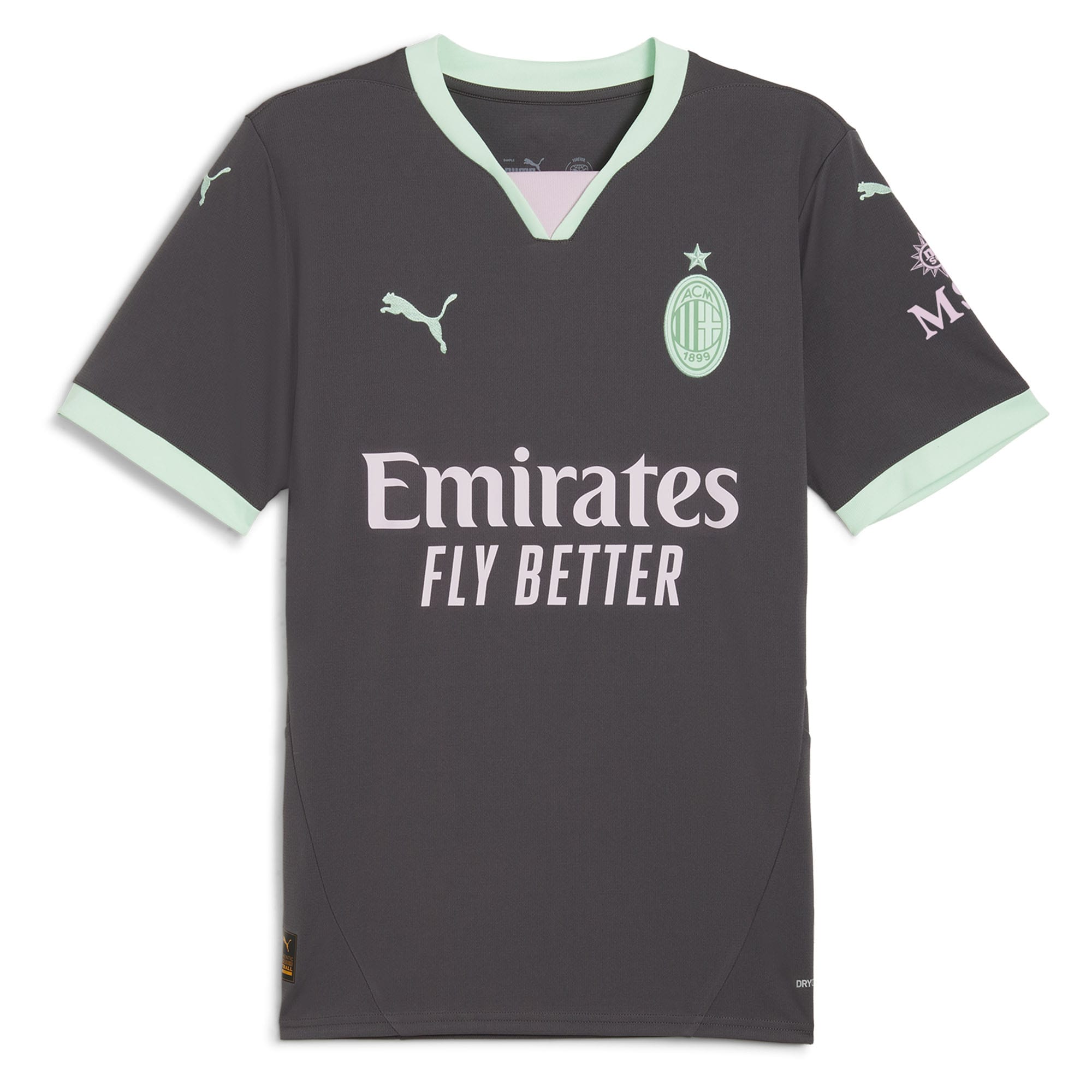 Christian Pulisic AC Milan 2024/25 Third Player Shirt - Charcoal