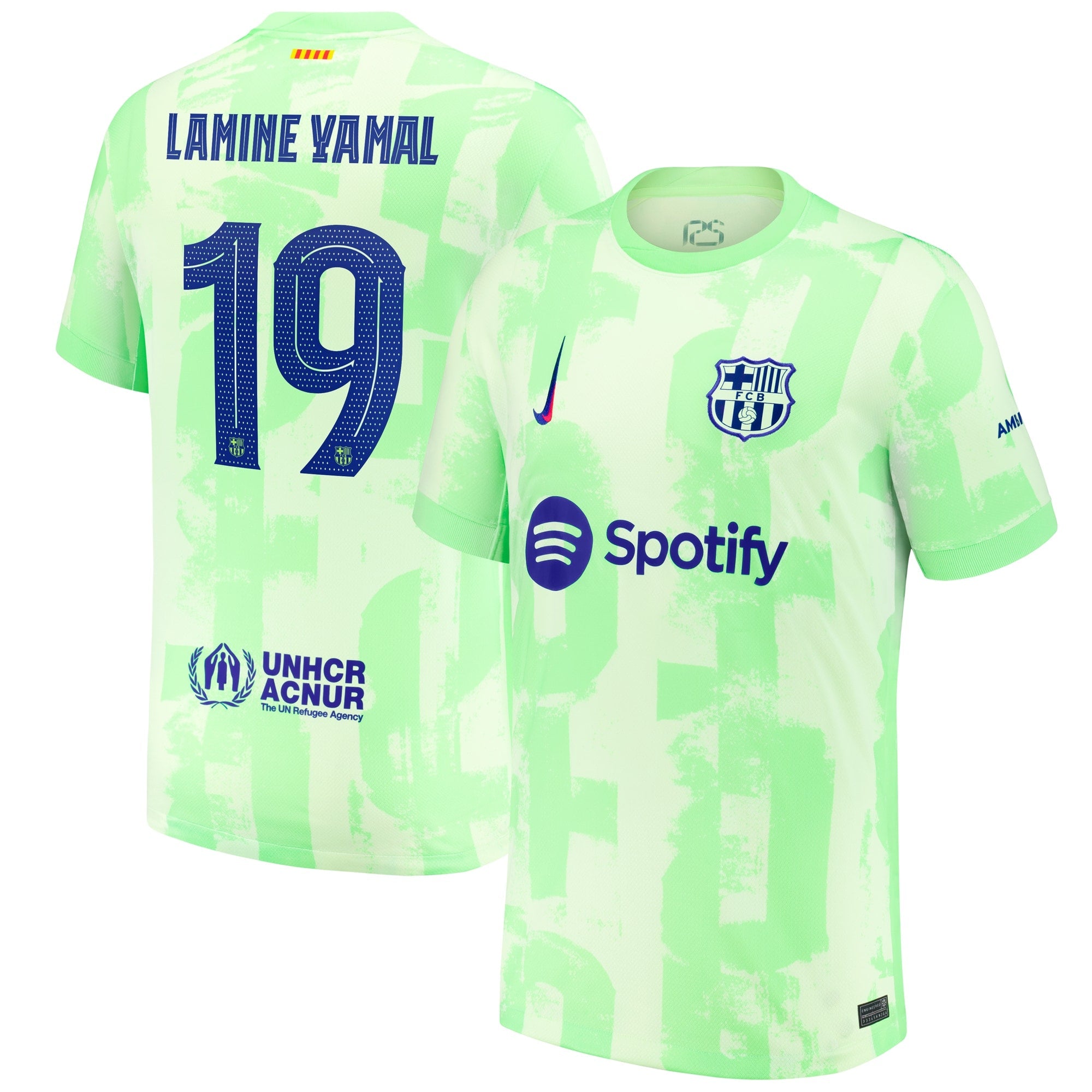 Lamine Yamal Barcelona 2024/25 Third Player Shirt - Yellow