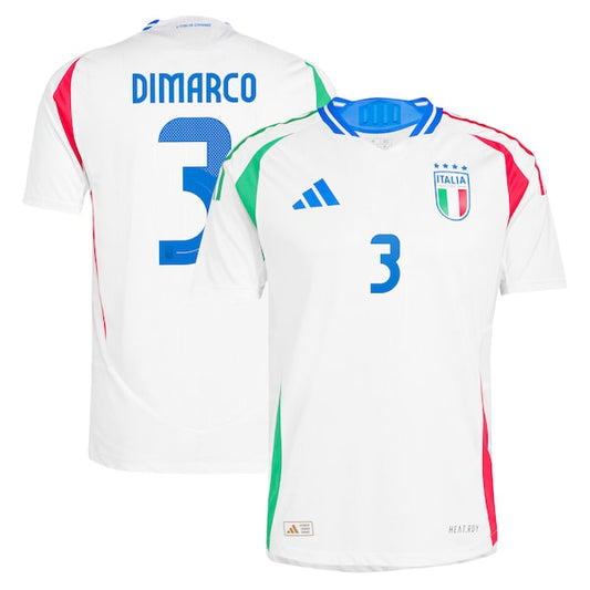 Italy Away  Shirt 2024 with DiMarco 3 printing