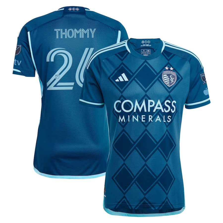 Erik Thommy Sporting Kansas City 2024 Diamonds Our Forever Player Shirt – Navy