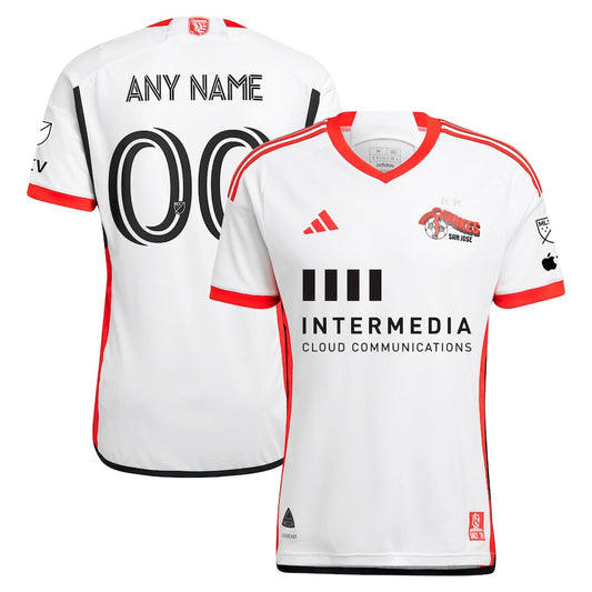 San Jose Earthquakes 2024 The 50 Kit  Custom Shirt - White