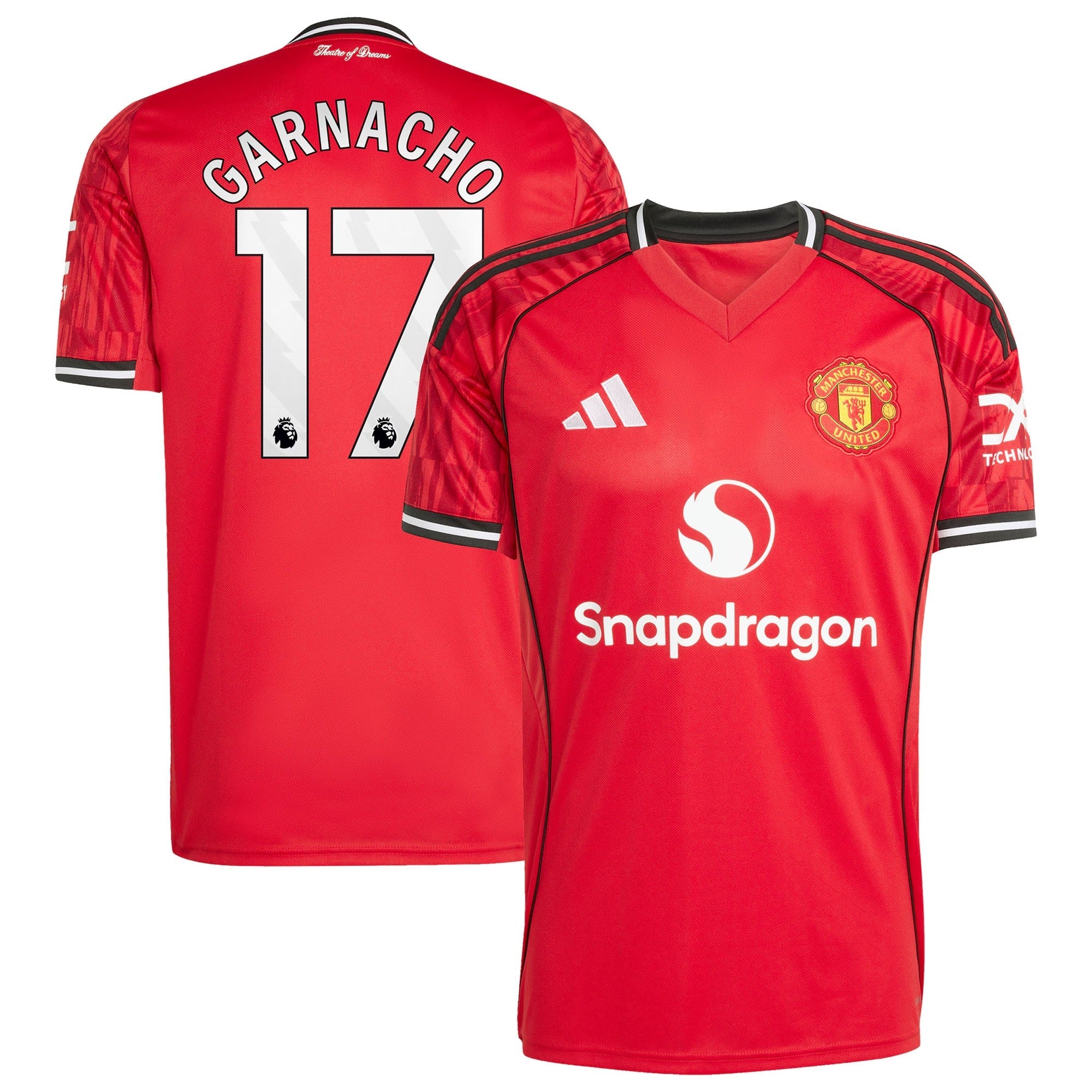 Alejandro Garnacho Manchester United adidas Home 2025/26 Player Soccer Shirt - Red