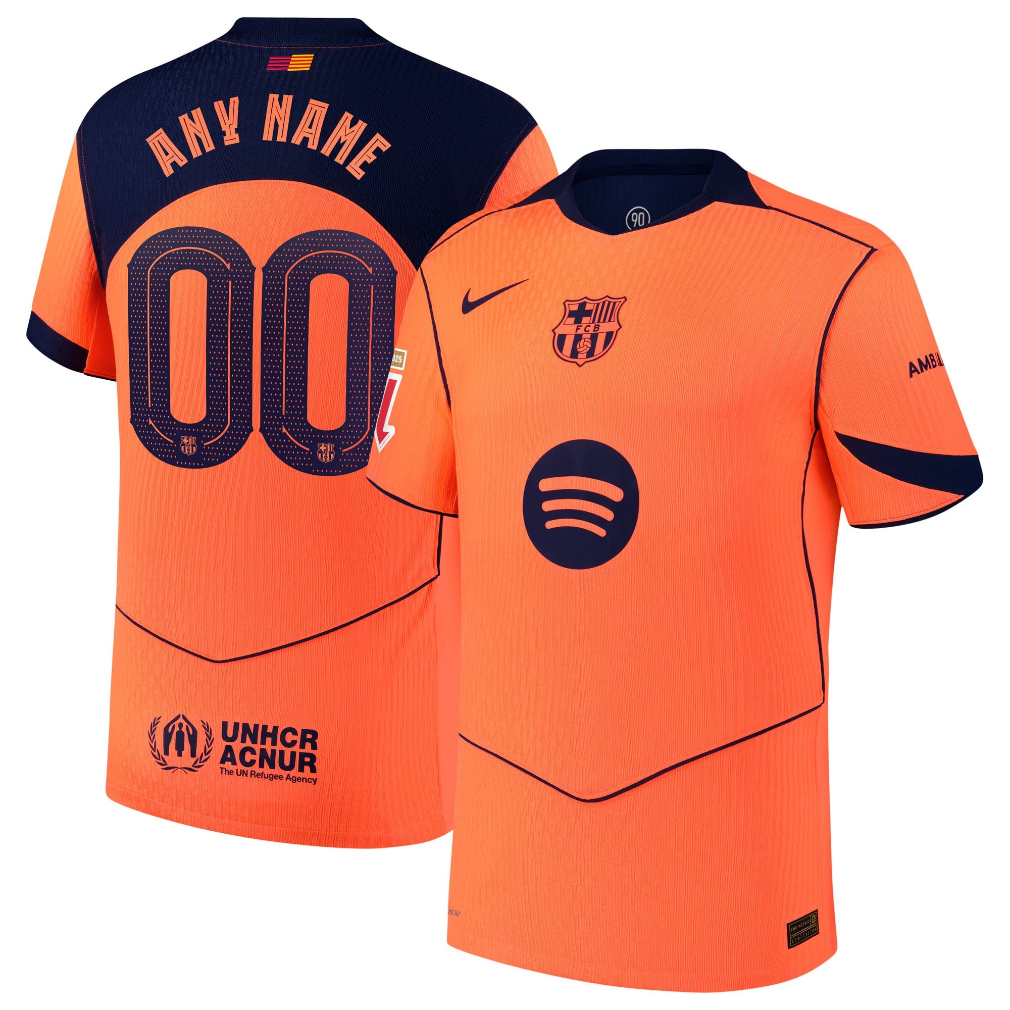 Barcelona teams 2025/26 Third Custom Soccer Shirt - Orange