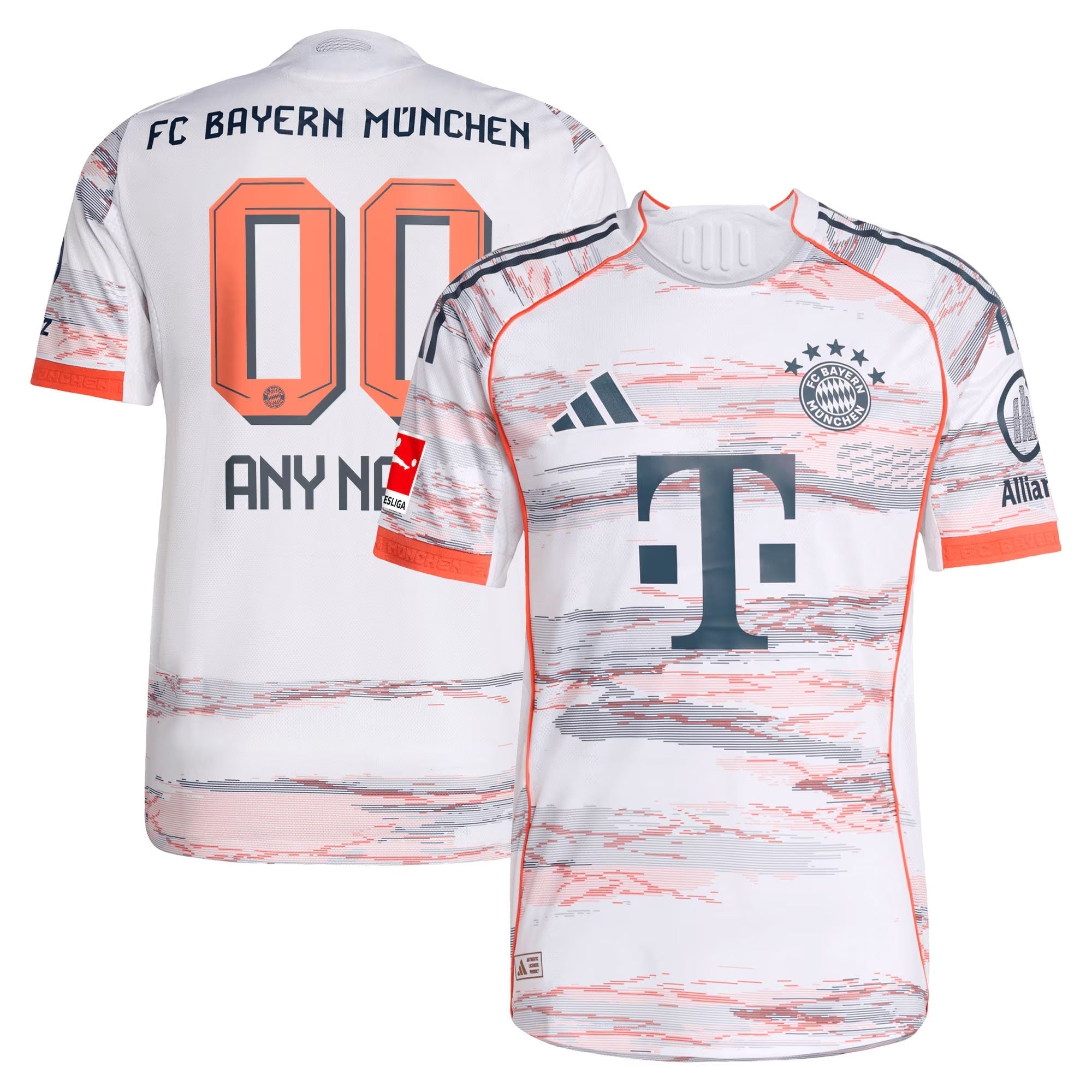 Bayern Munich adidas 2025/26 Away Custom Soccer Shirt - White