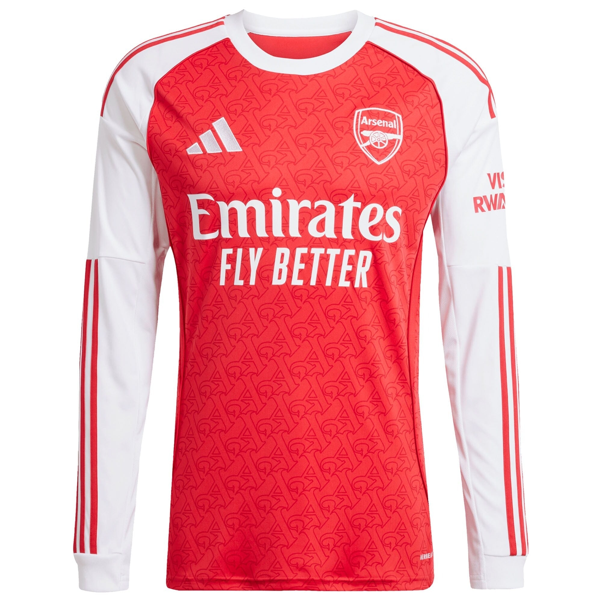 Bukayo Saka Arsenal adidas 2025/26 Home Long Sleeve Player Soccer Shirt - Red