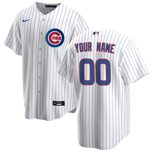 Chicago Cubs Home Custom Shirt - White