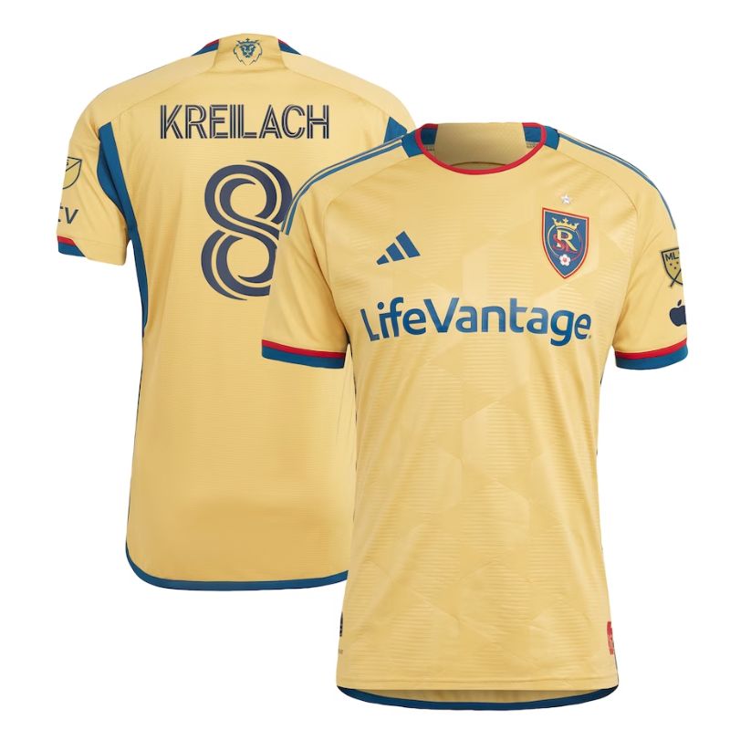 Damir Kreilach Real Salt Lake Unisex Shirt 2023/24 Player Jersey - Gold - Jersey Teams World
