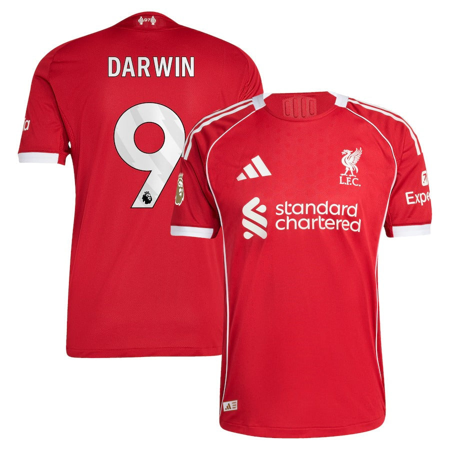 Darwin Núñez Liverpool 2025/26 Home Soccer Shirt - Red