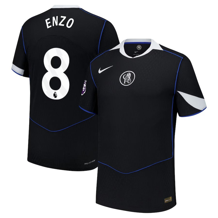 Enzo Fernández Chelsea teams 2025/26 Third Player Soccer Shirt - Black