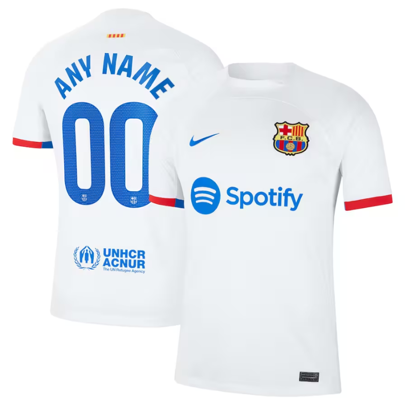 Fc Barcelona 2023/24 Away Custom Shirt - White