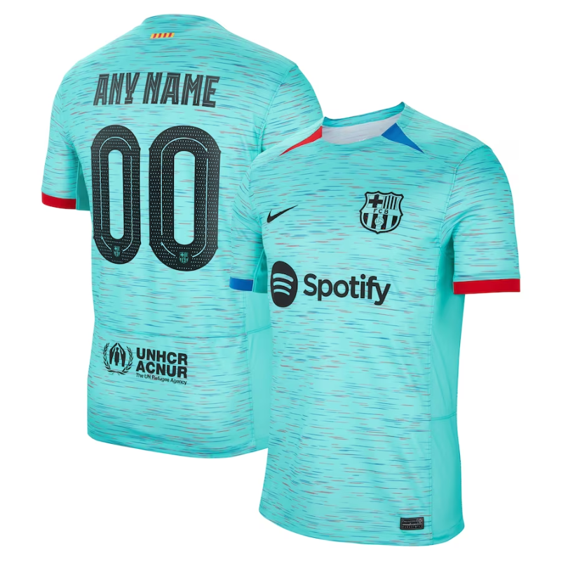 Fc Barcelona 2023/24 Third Customized Shirt - Aqua