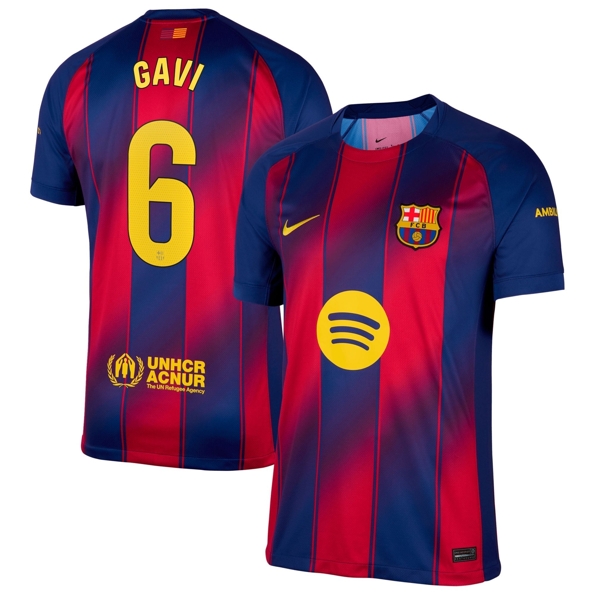 Gavi 6 Barcelona teams 2025/26 Home Soccer Shirt - Navy