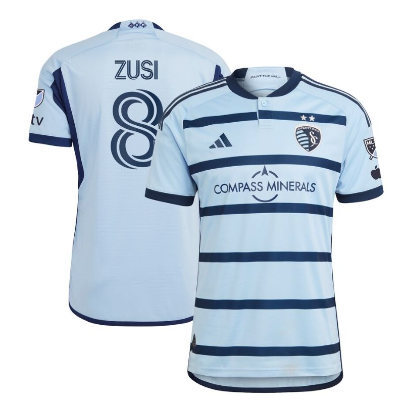 Graham Zusi Sporting Kansas City Unisex Shirt 2023 Player Jersey - Light Blue - Jersey Teams World