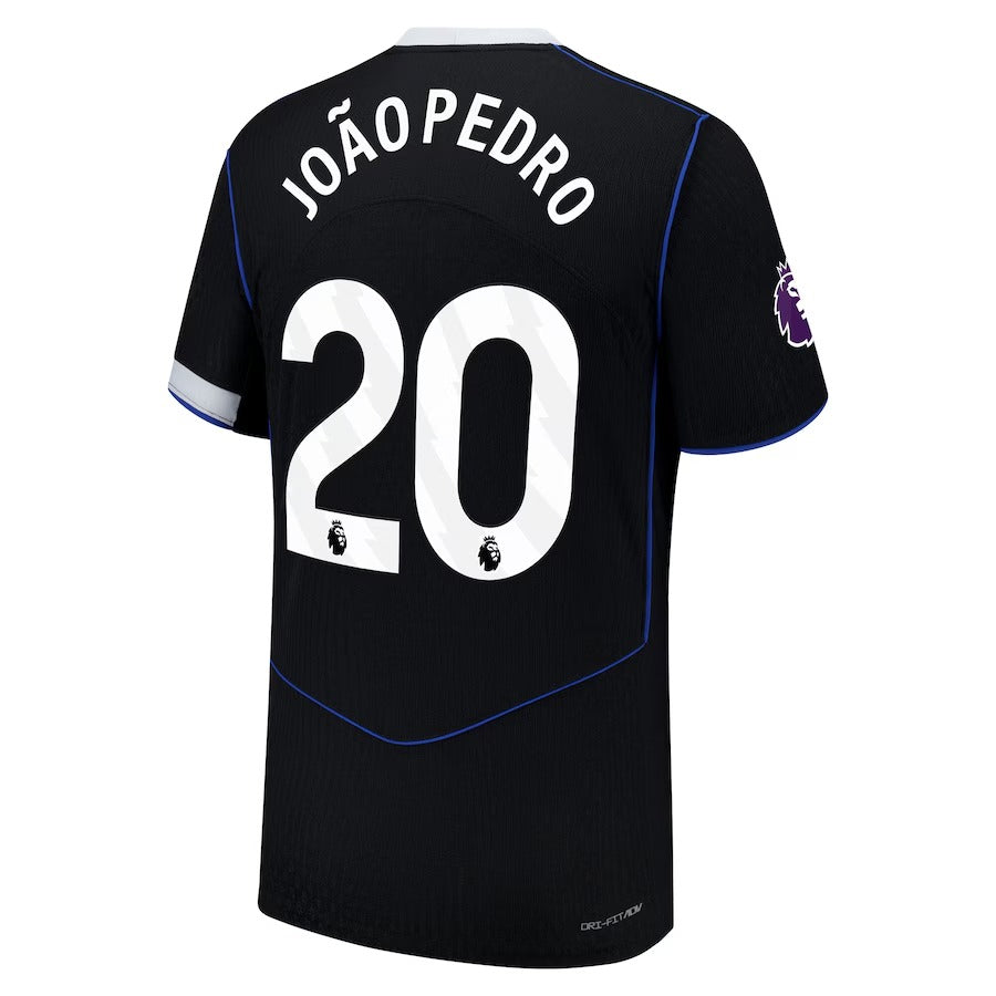 João Pedro Chelsea teams 2025/26 Third Player Soccer Shirt - Black