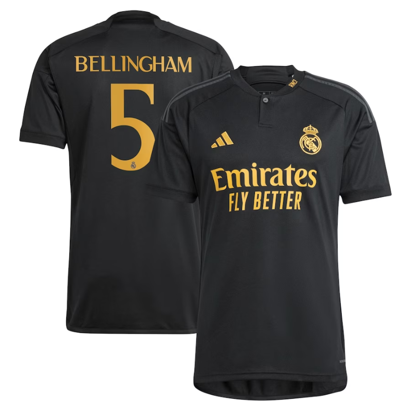 Jude Bellingham Real Madrid 2023/24 Third Shirt - Black