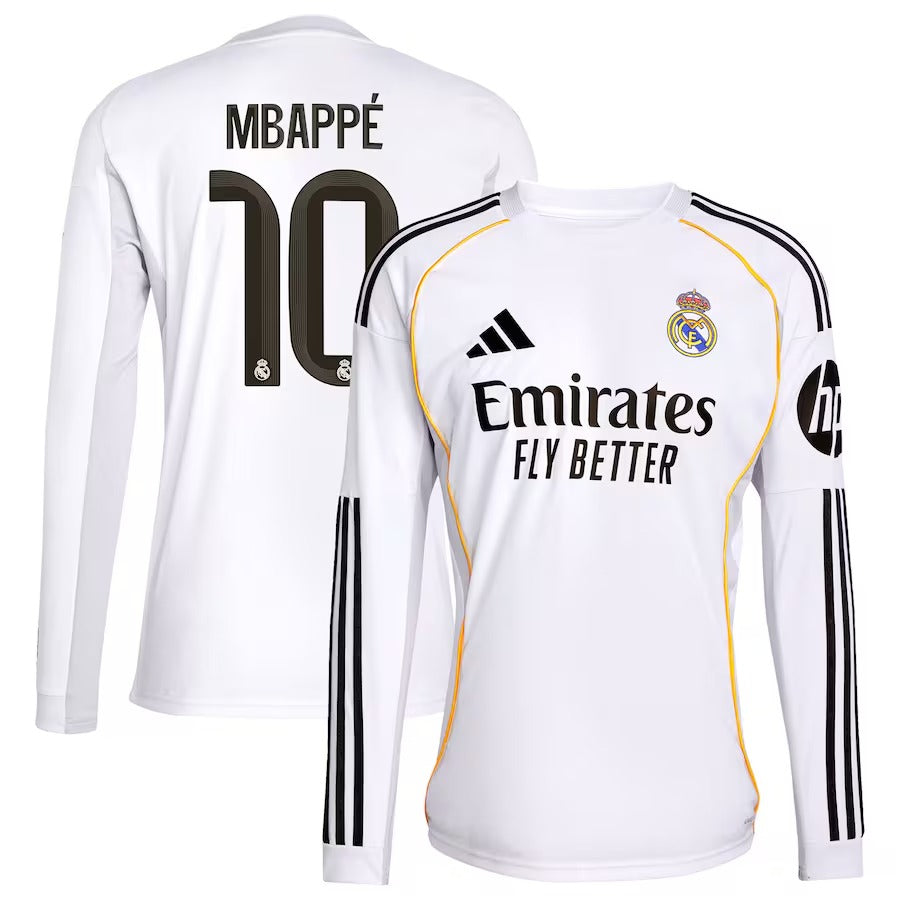 Kylian Mbappé Real Madrid adidas 2025/26 Home Player Soccer Shirt - White