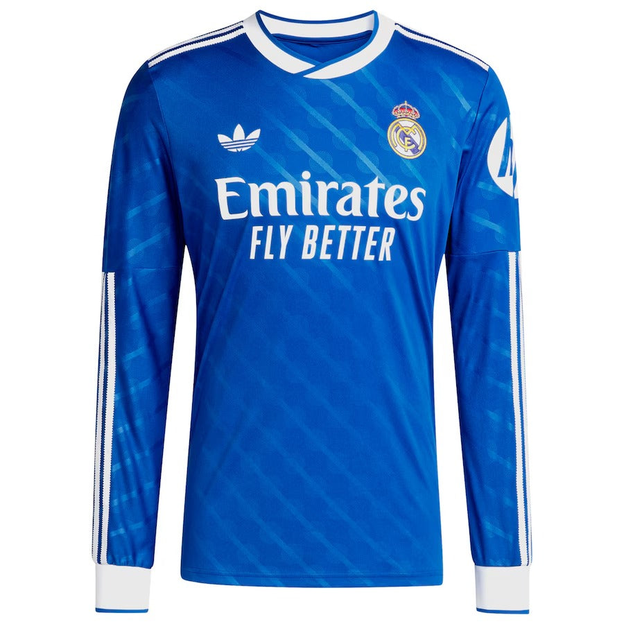 Kylian Mbappé Real Madrid adidas 2025/26 Third Long Sleeve Player Soccer Shirt - Blue