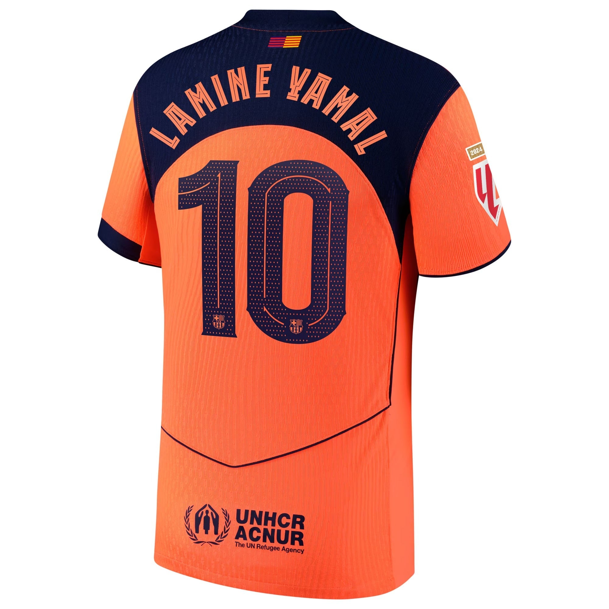 Lamine Yamal Barcelona 2025/26 Third Player Soccer Shirt - Orange