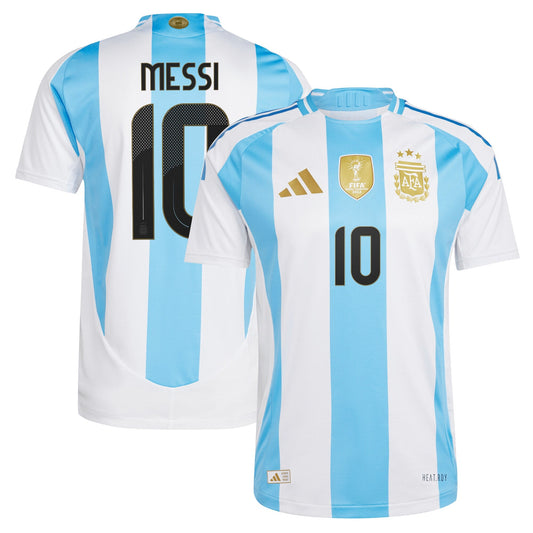 Lionel Messi Argentina National Team 2024 Home Player Shirt - White