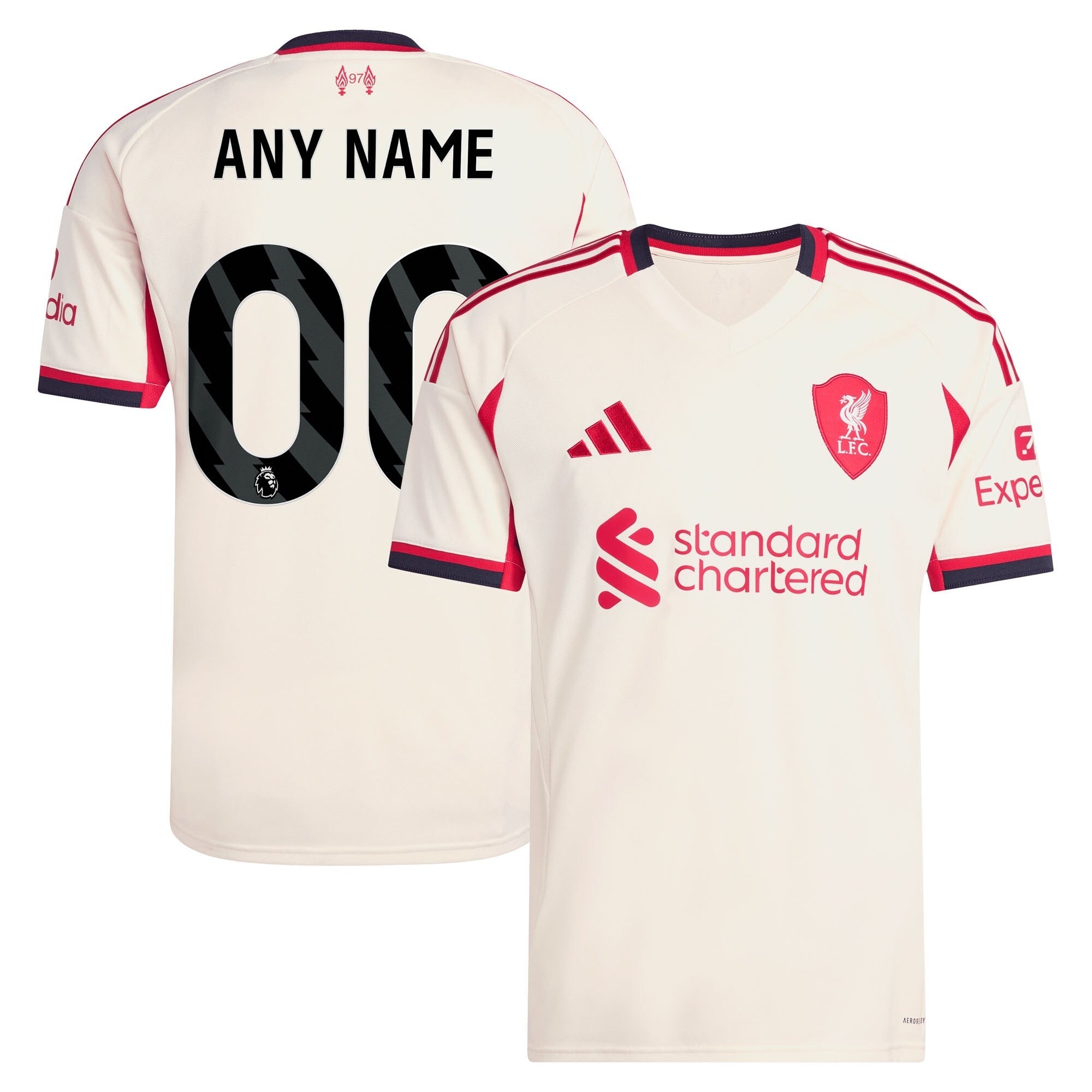 Liverpool adidas 2025/26 Away Custom Soccer Shirt - White