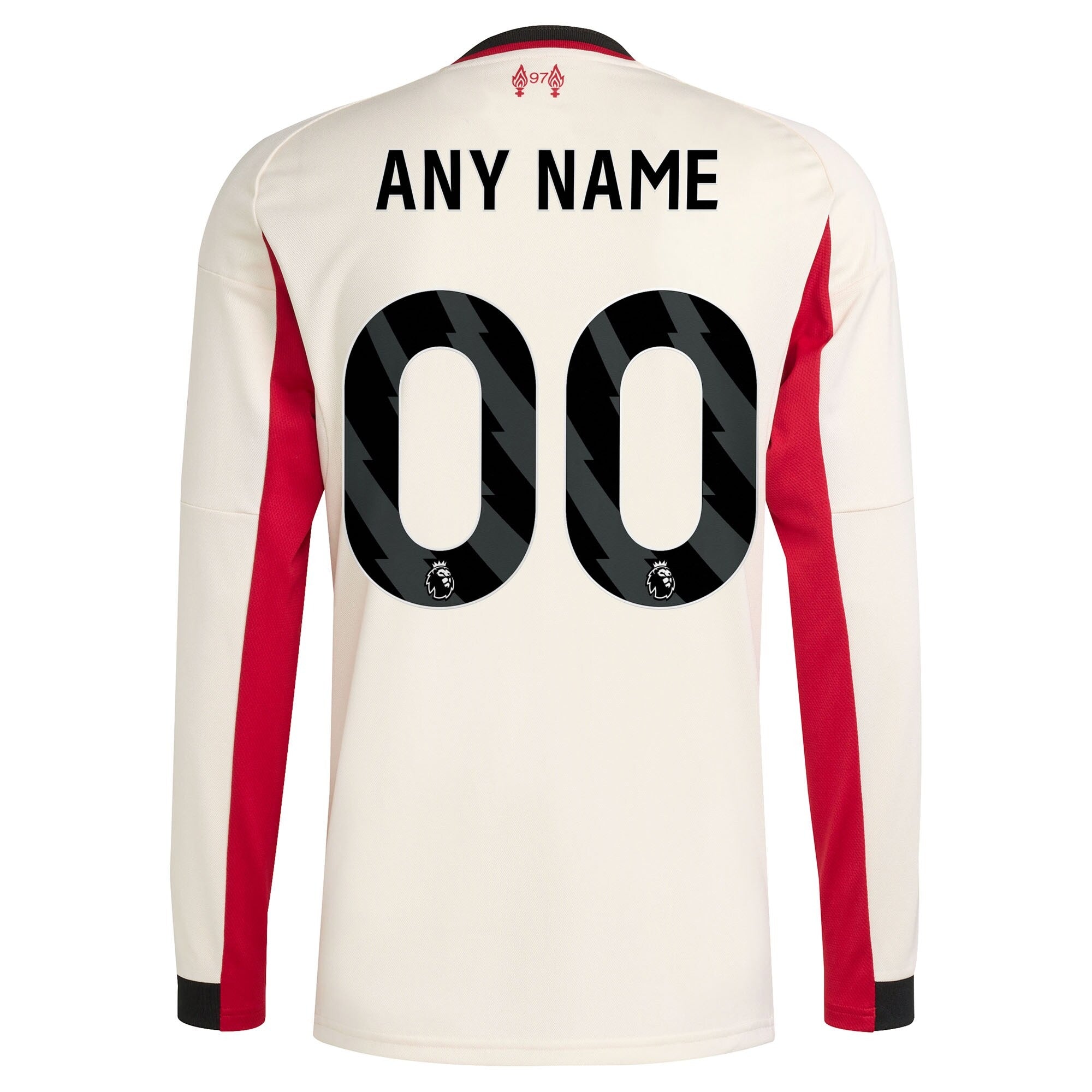 Liverpool adidas 2025/26 Away Long Sleeve Custom Soccer Shirt - White