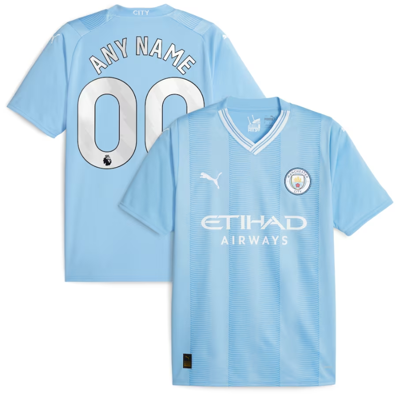 Manchester City 2023/24 Home Custom Shirt - Sky Blue