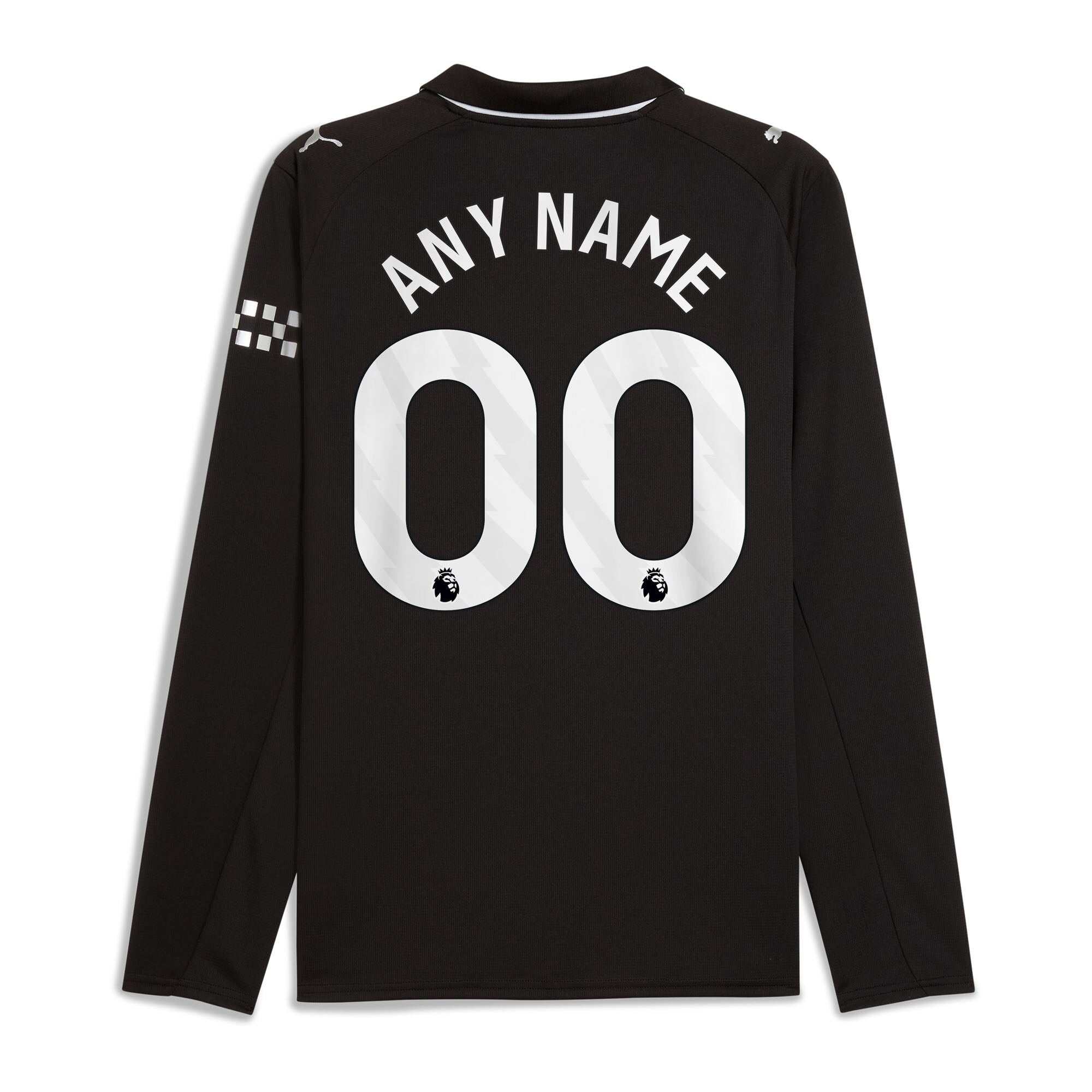 Manchester City Puma 2025/26 Away Long Sleeve Custom Soccer Shirt - Black