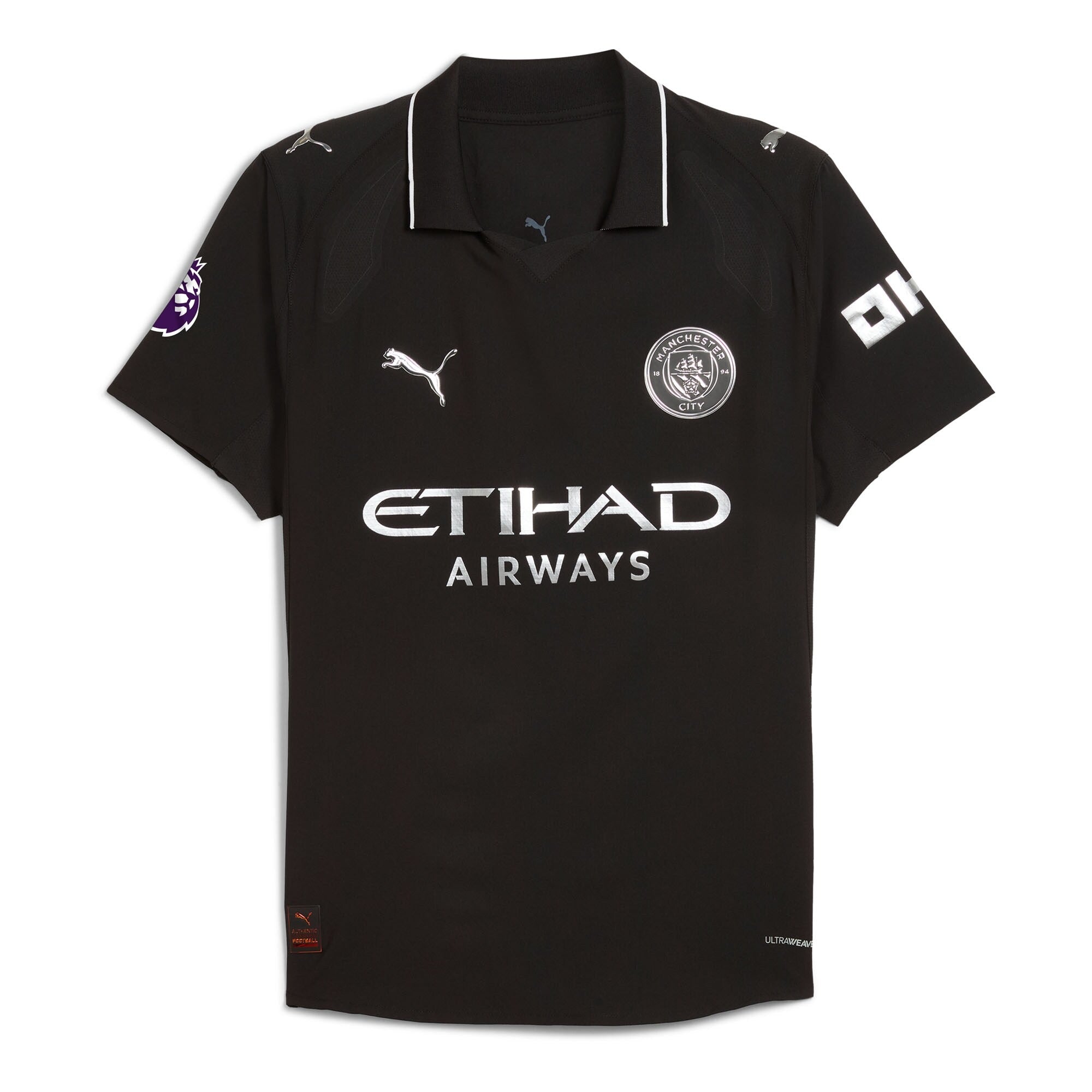 Manchester City Puma 2025/26 Away Custom Soccer Shirt – Black